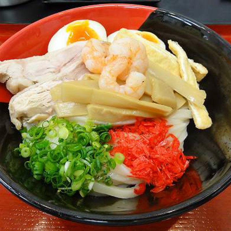 冷やし海老まぜ麺(極楽うどん　TKU （ティーケーユー）)