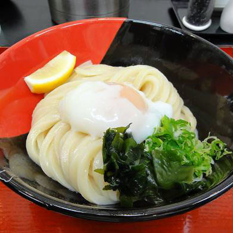 生醤油うどん+温玉(極楽うどん　TKU （ティーケーユー）)