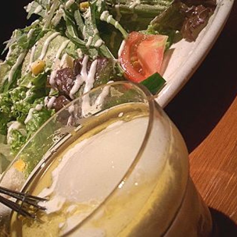 いろいろ野菜のシーザスサラダ　温泉玉子ドレッシング(楽)