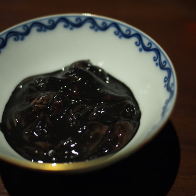 ホタルイカの黒造り(楽庵 )