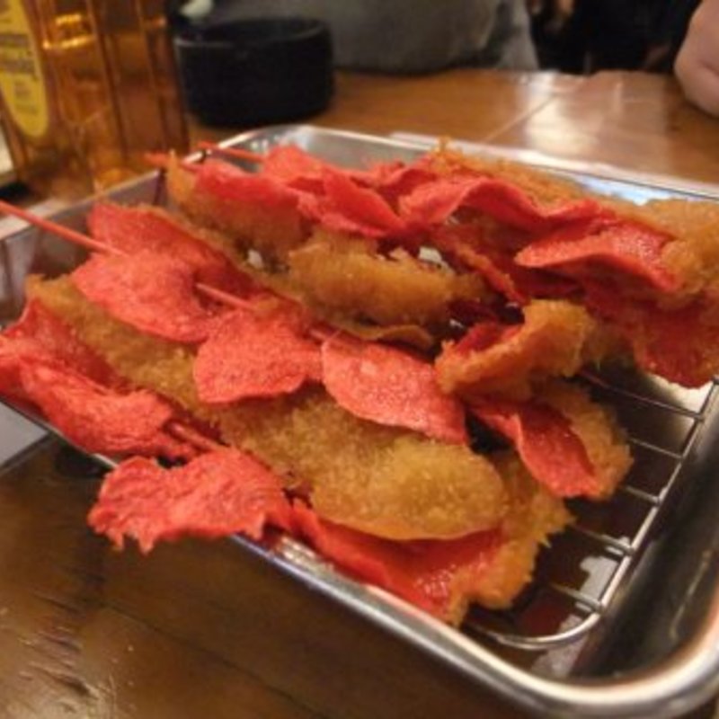 紅しょうが(《24時間営業》 串カツ×メガ盛り 日本一の串かつ横綱 新世界通天閣店)