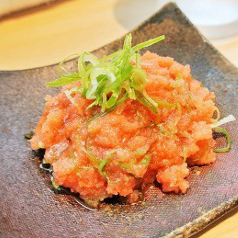 【おとも】辛子明太子と九条葱の胡麻油和え(正しい晩ごはん 白-はく- )