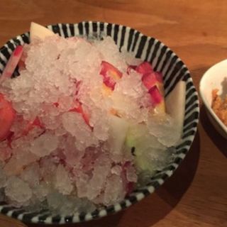 地元有機野菜のサラダ(氷炭)