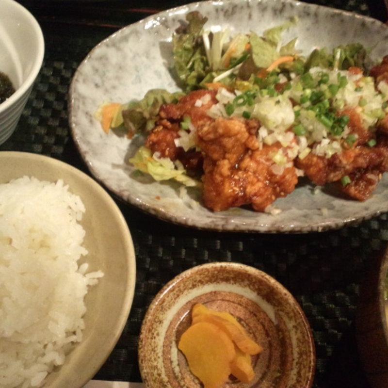 鶏の唐揚げ油淋鶏ソース(沖縄時間(オキナワタイム))