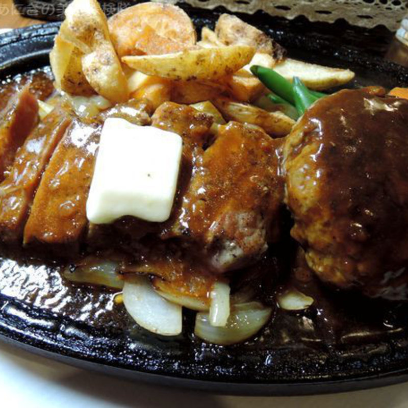 2色ステーキ＋Aセット(洋食屋)