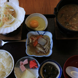 「貝焼き味噌」と「けの汁」定食(津軽旨米屋 （つがるうまいや）)