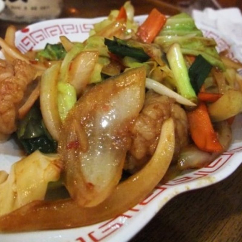 ホルモン炒め(長崎チャンポン 浜浪)