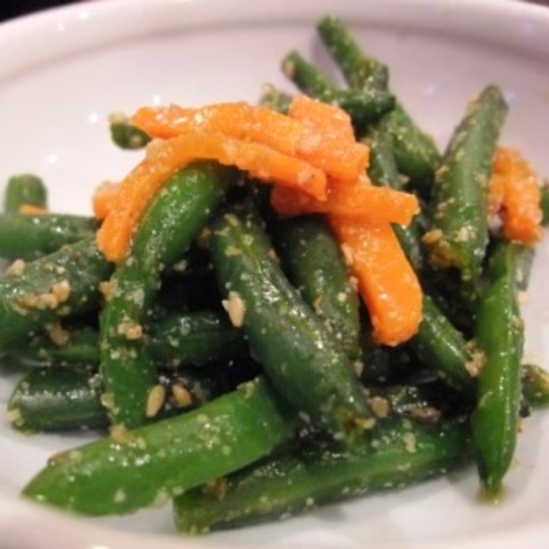 三度豆の胡麻和え(長崎チャンポン 浜浪)