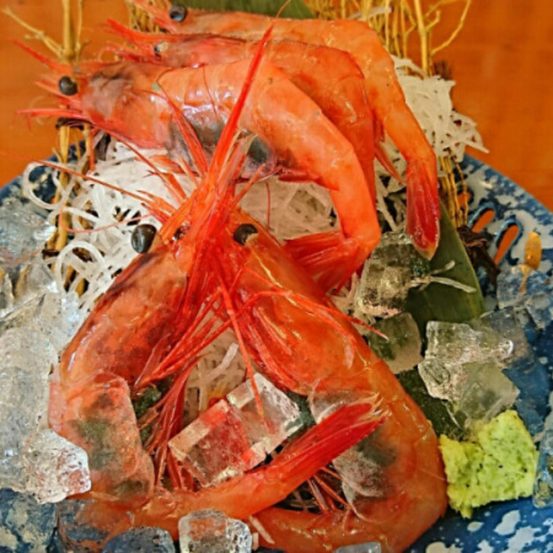 甘エビの刺身(海の幸食処　えちぜん )