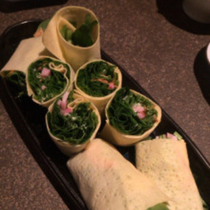 ほうれん草のサラダ・卵焼き(居酒屋海物住吉店)