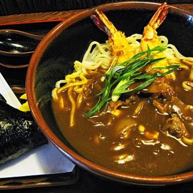 特選カレーうどん+海群むすび(海群 )