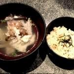 鯛めしと鯛のあらスープ(淡路島と喰らえ 新宿西口店 )