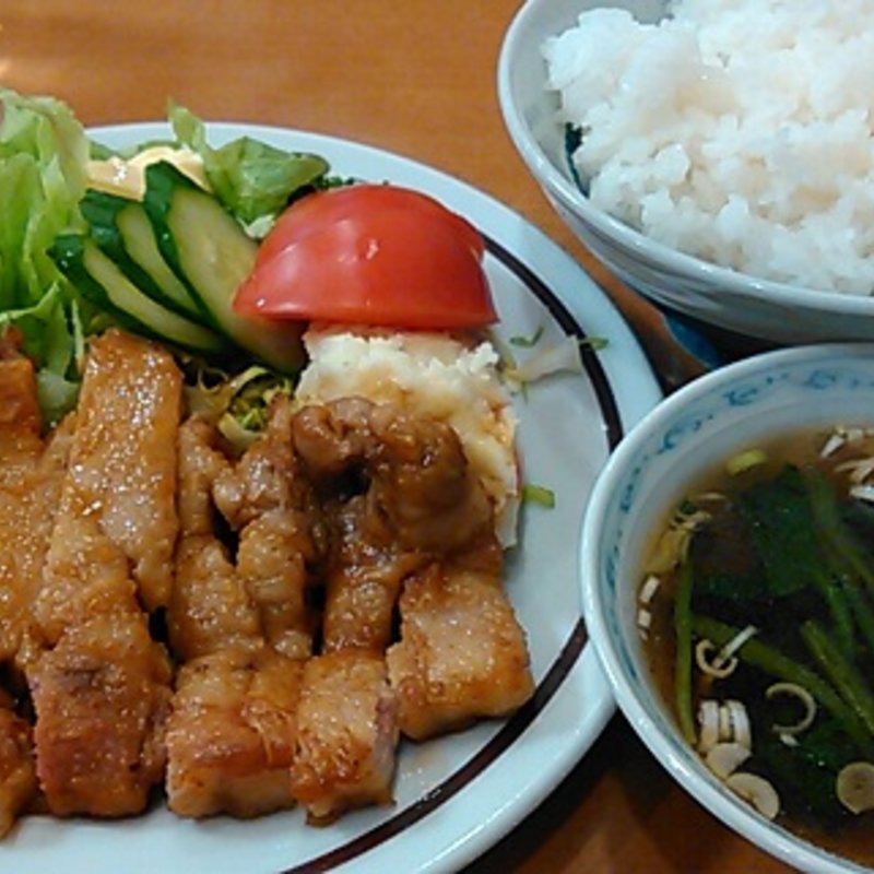 ポークソテー(特製)ライス(深川煉瓦亭支店)