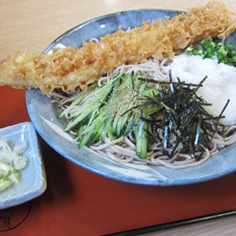 冷やし穴子天そば(満留賀 （まるか）)