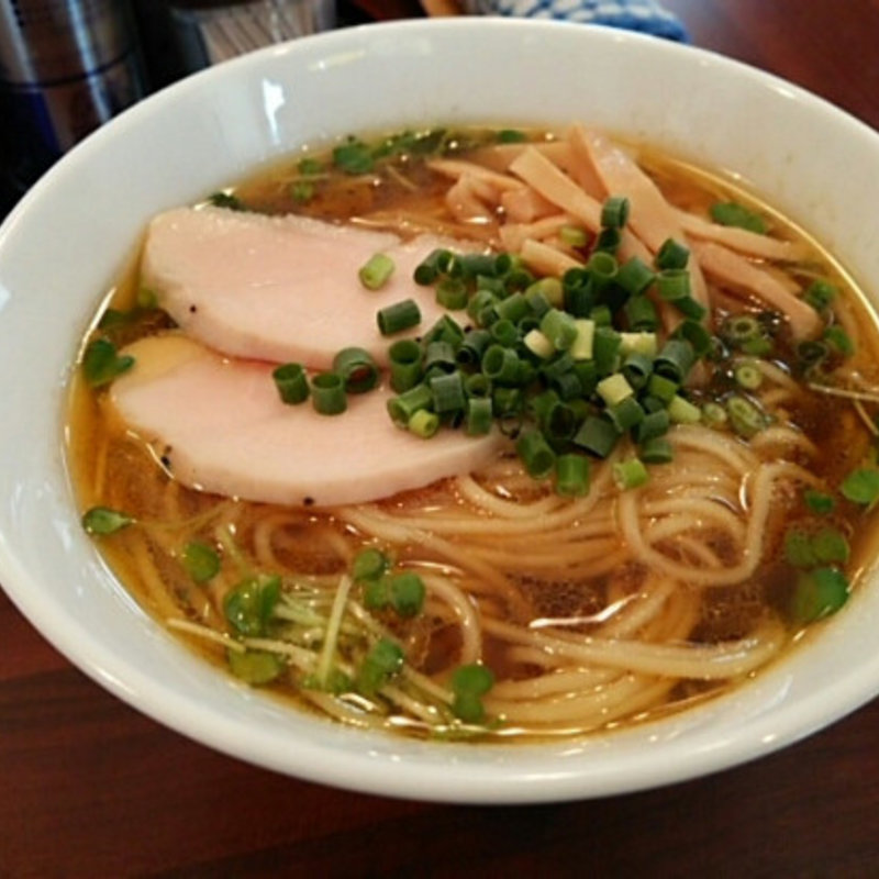 鶏そば（醤油）大盛り(満開 )