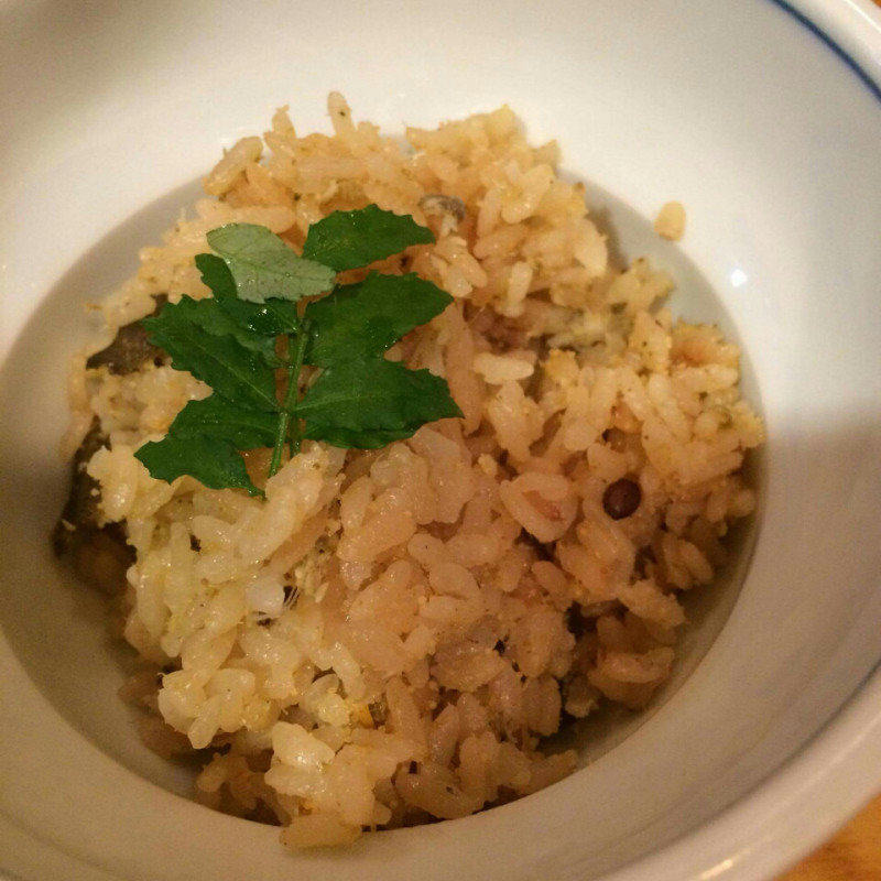 三重産子持ち鮎の炊き込みご飯(漁師のGORO 宗右衛門町店 （漁師のゴロー）)