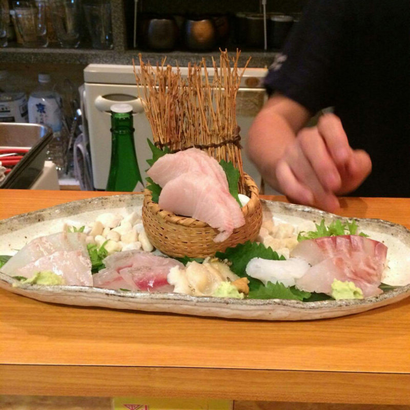 熟成魚のお造り盛り合わせ(漁師のGORO 宗右衛門町店 （漁師のゴロー）)