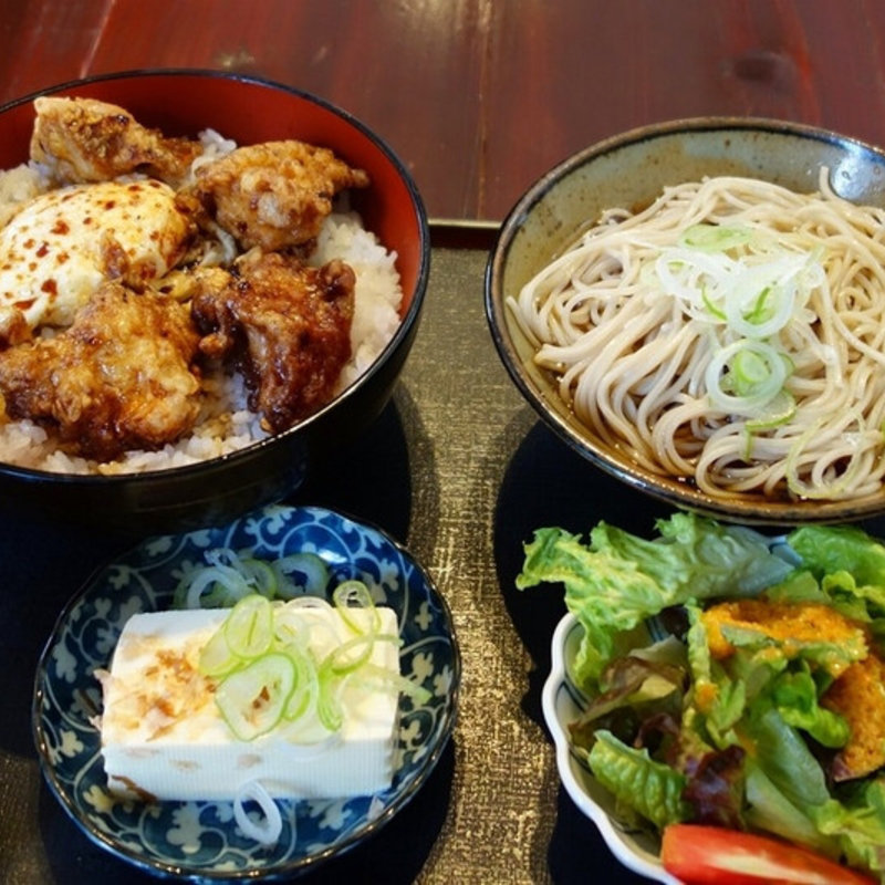 親子天重（ランチセット）(瀧乃庵)