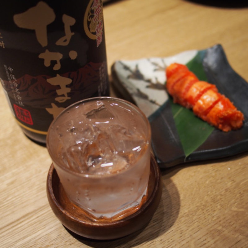 明太子炭火炙り(炭火原始焼と蔵元焼酎の店 のどぐろの中俣 築地)