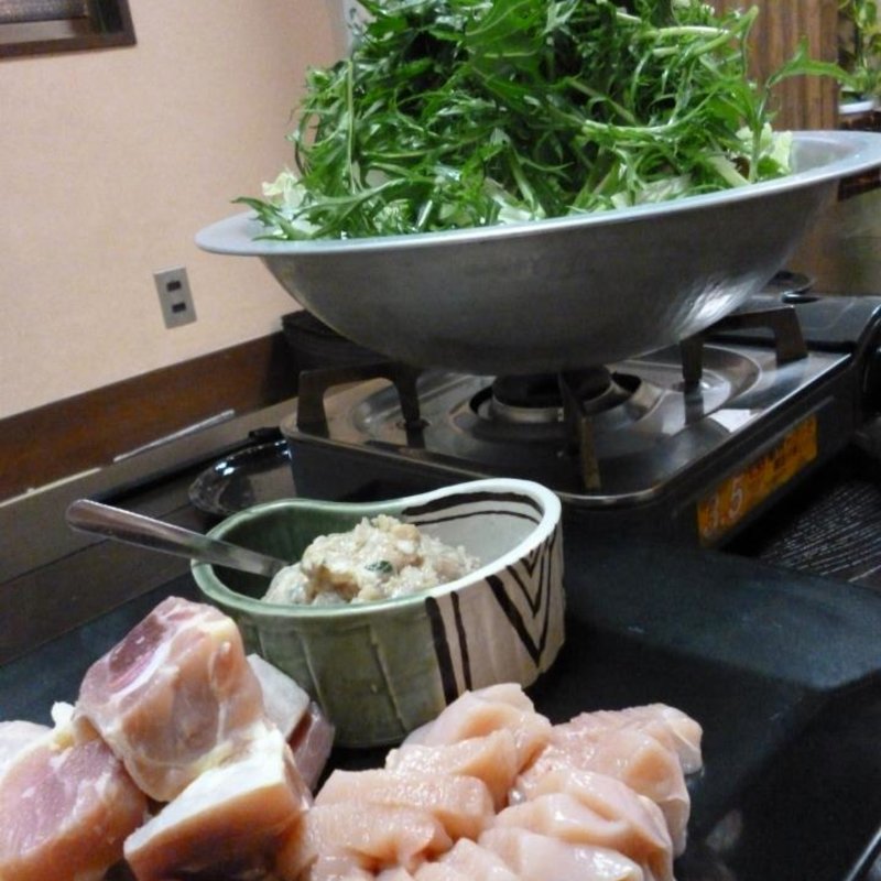 鶏ガラ豆乳鍋コース(炭焼尚店)