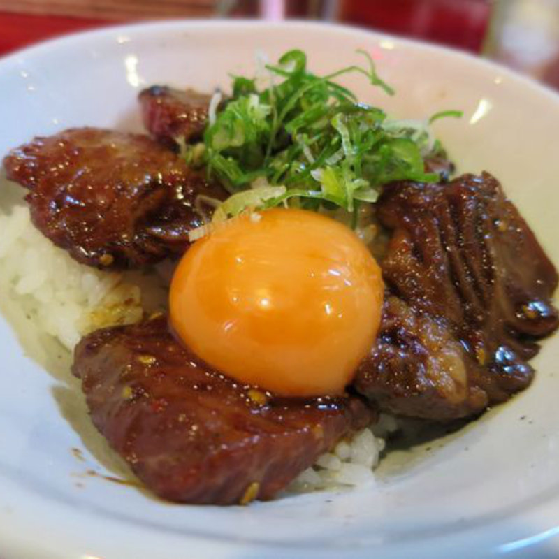 ハラミ丼（スープ付き）(炭焼塩ホルモン『あ』西明石酒場)