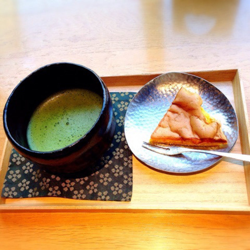 然カステラとお抹茶のセット(抄花然院)