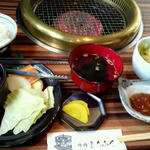 壷漬けハラミ定食(焼肉 しちふく)