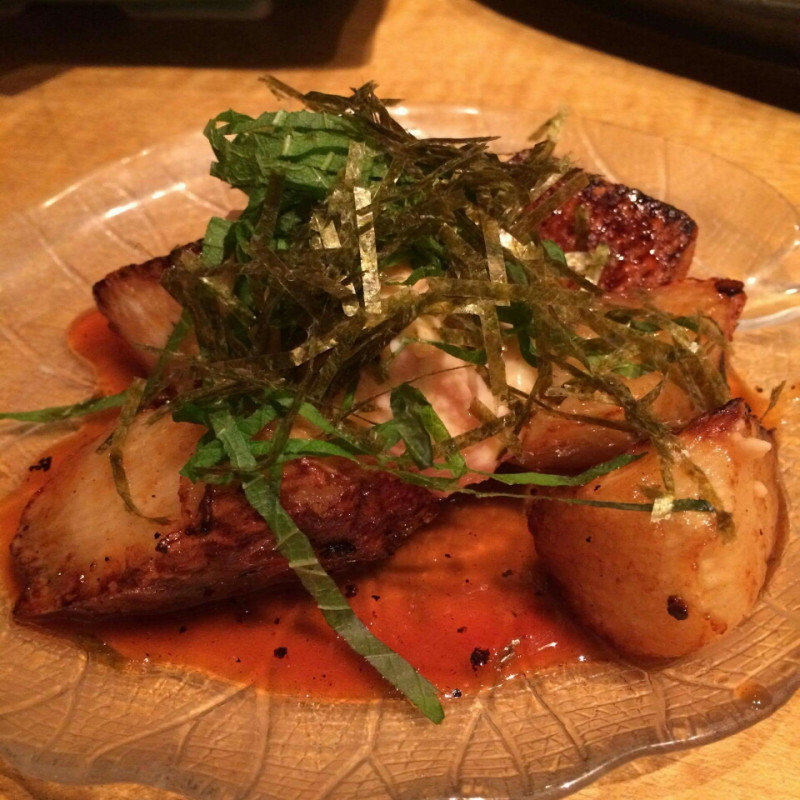 茄子と山芋の揚げ浸し(中華と鮮魚と和酒の店 なごみ家)