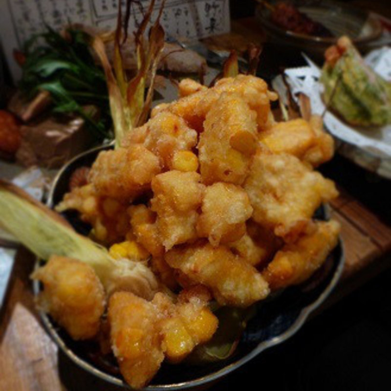 トウモロコシのかき揚げ(焼鳥　まろばし )