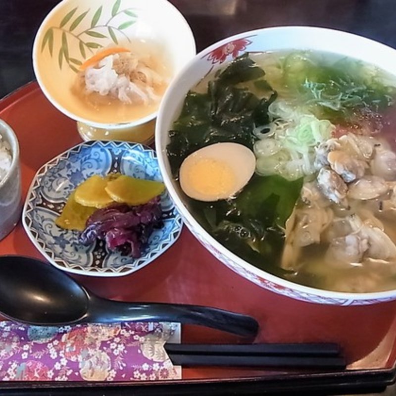 あさりラーメンセット(煉瓦亭 （れんがてい）)