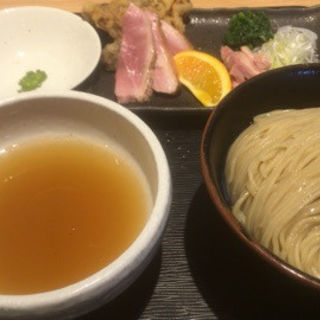 鴨出汁淡麗細つけ麺〜塩ver. カモーン4号