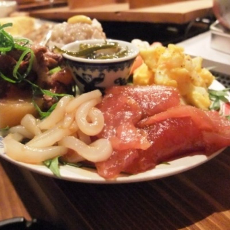 本日のアテ盛り(独酌　髭鯨)