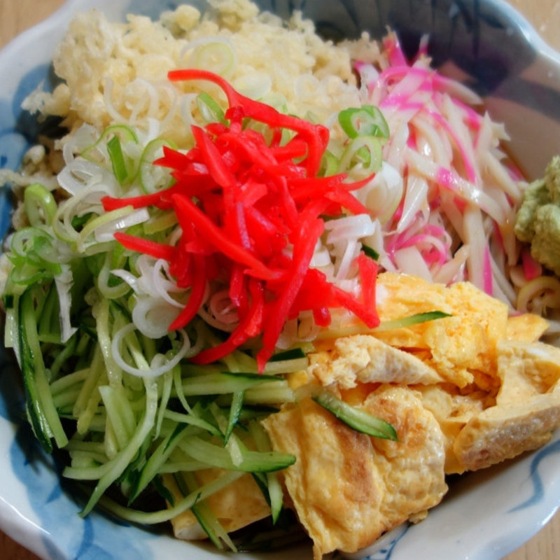 冷したぬきそば(玉芳)