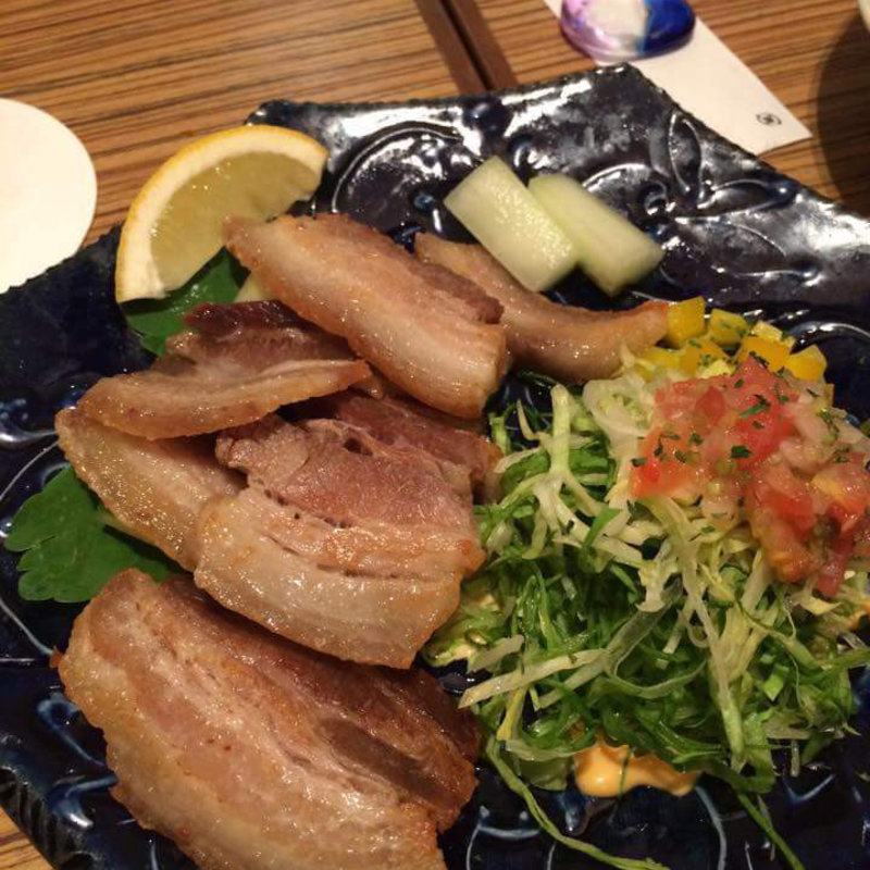 三枚肉塩漬け焼き(琉球ＢＩＯてぃーあんだ)