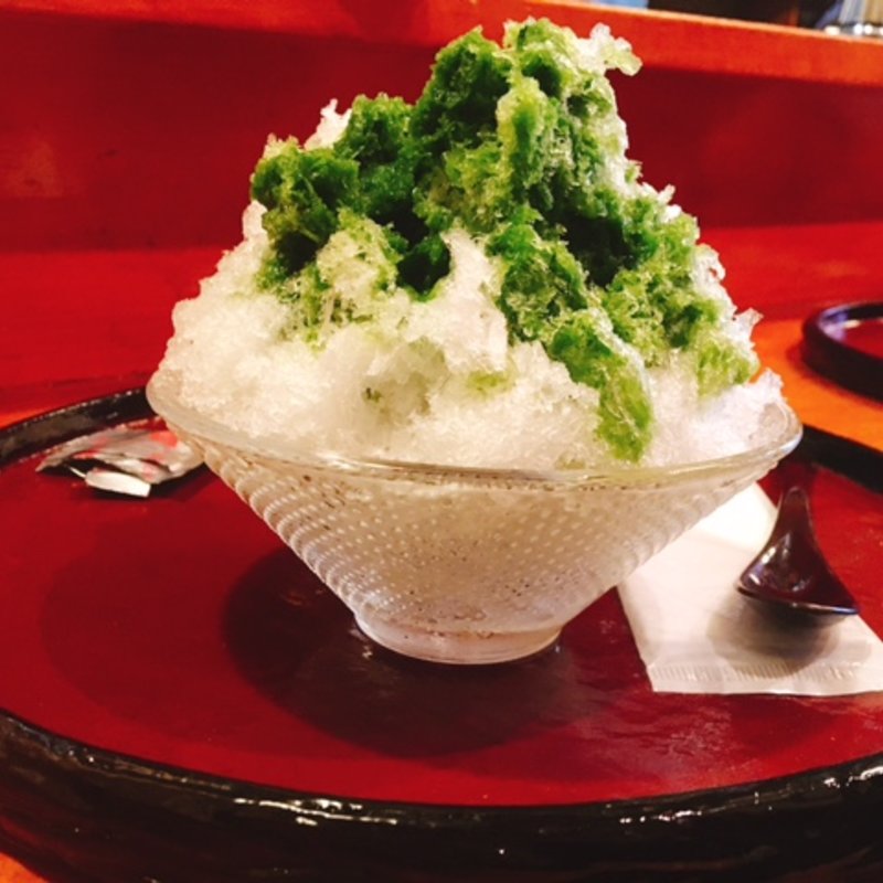 抹茶のかき氷(甘処 あかね)