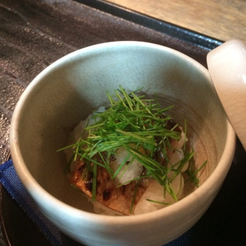 宮崎県の新米のしらむし、秋刀魚をのせて(祇園 さヽ木 （ぎおん ささき）)