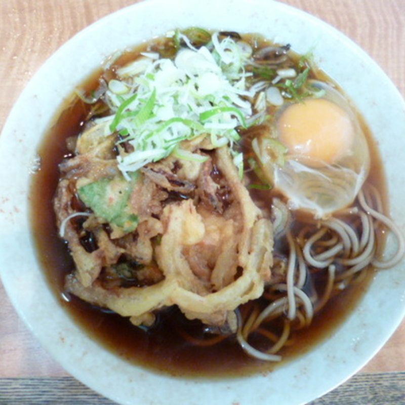 野菜天玉子そば(神楽坂そば)