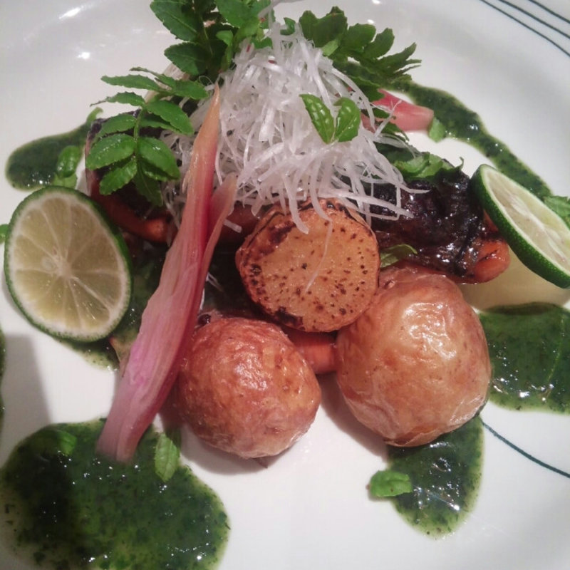 桜マスと新じゃが焼き(神門)