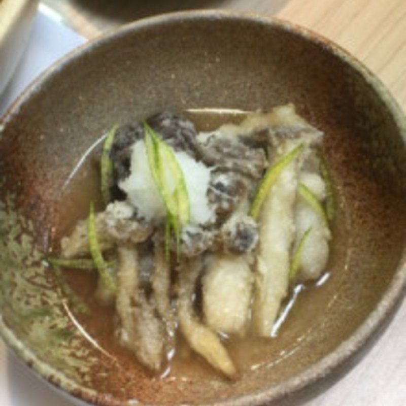 きのこと鱧の揚げ浸し(福すし)