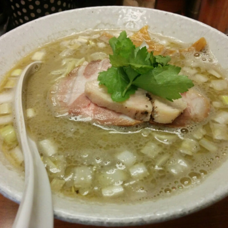 鶏白湯煮干しそば(福の神食堂)