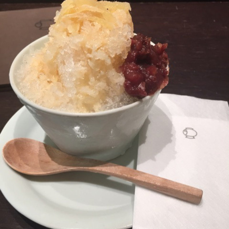 百年水のかき氷（甘酒シロップ）(SAKE SHOP 福光屋 東京ミッドタウン店)