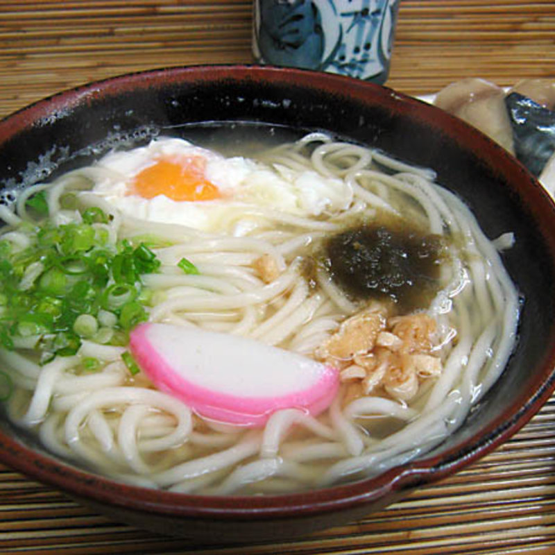 月見うどん+バッテラ(福寿司 )