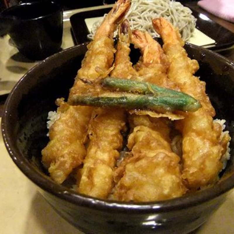 海老天丼(立ち食い飲みそば屋　雅隆製麺)