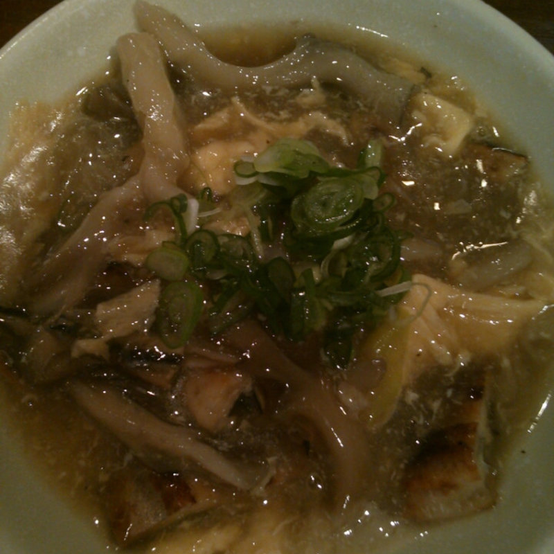焼き穴子と舞茸の中華あんかけ玉子(立飲み処 ちびちび )