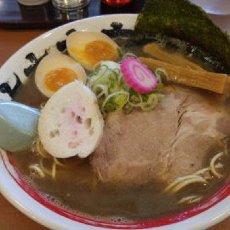 煮干しそば（大盛り+玉子）(竹本商店)