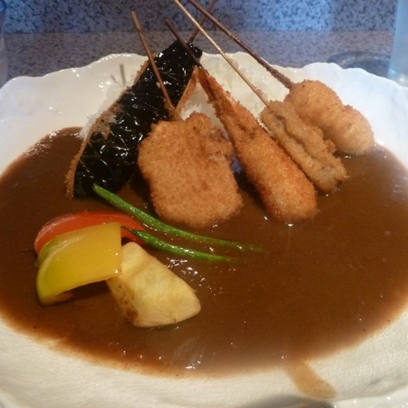 串カツカレー(竹笛)