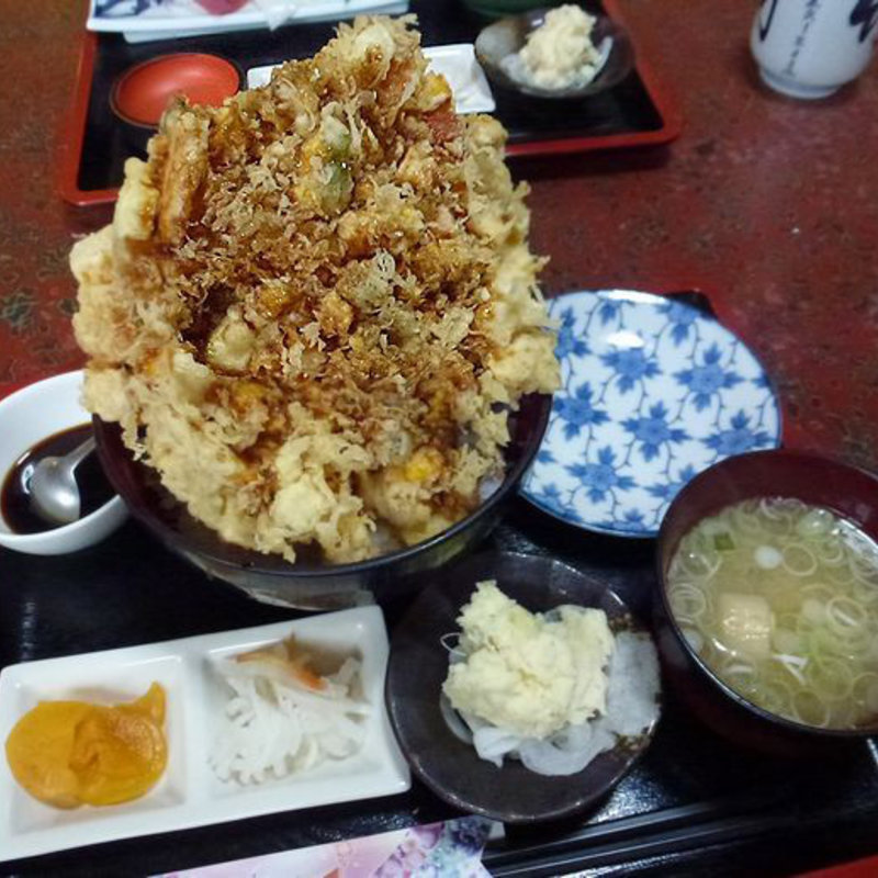 かき揚げ天丼(竹葉寿司)