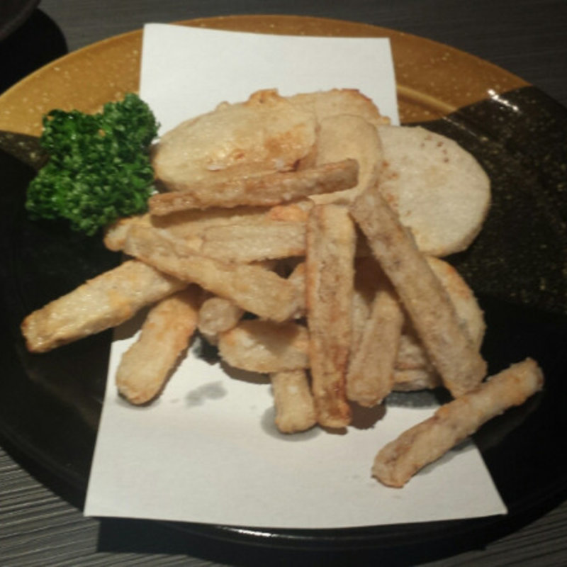 長芋とゴボウの唐揚げ(粟田口)