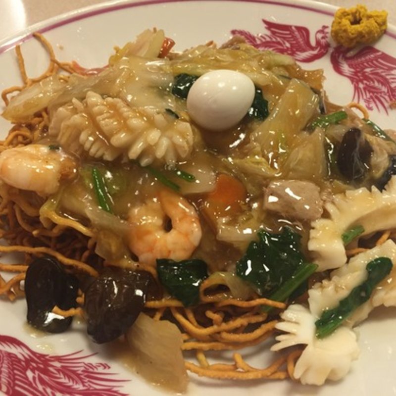 五目あんかけ焼きそば(中国料理 紅花（ベニハナ）)