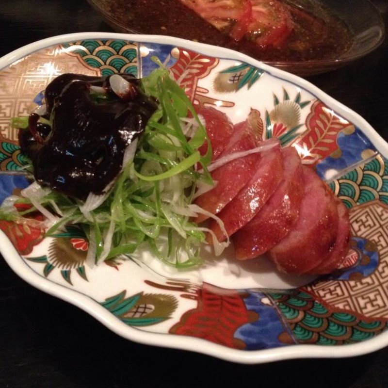 腸詰ネギ味噌(浜椿紹興酒家)